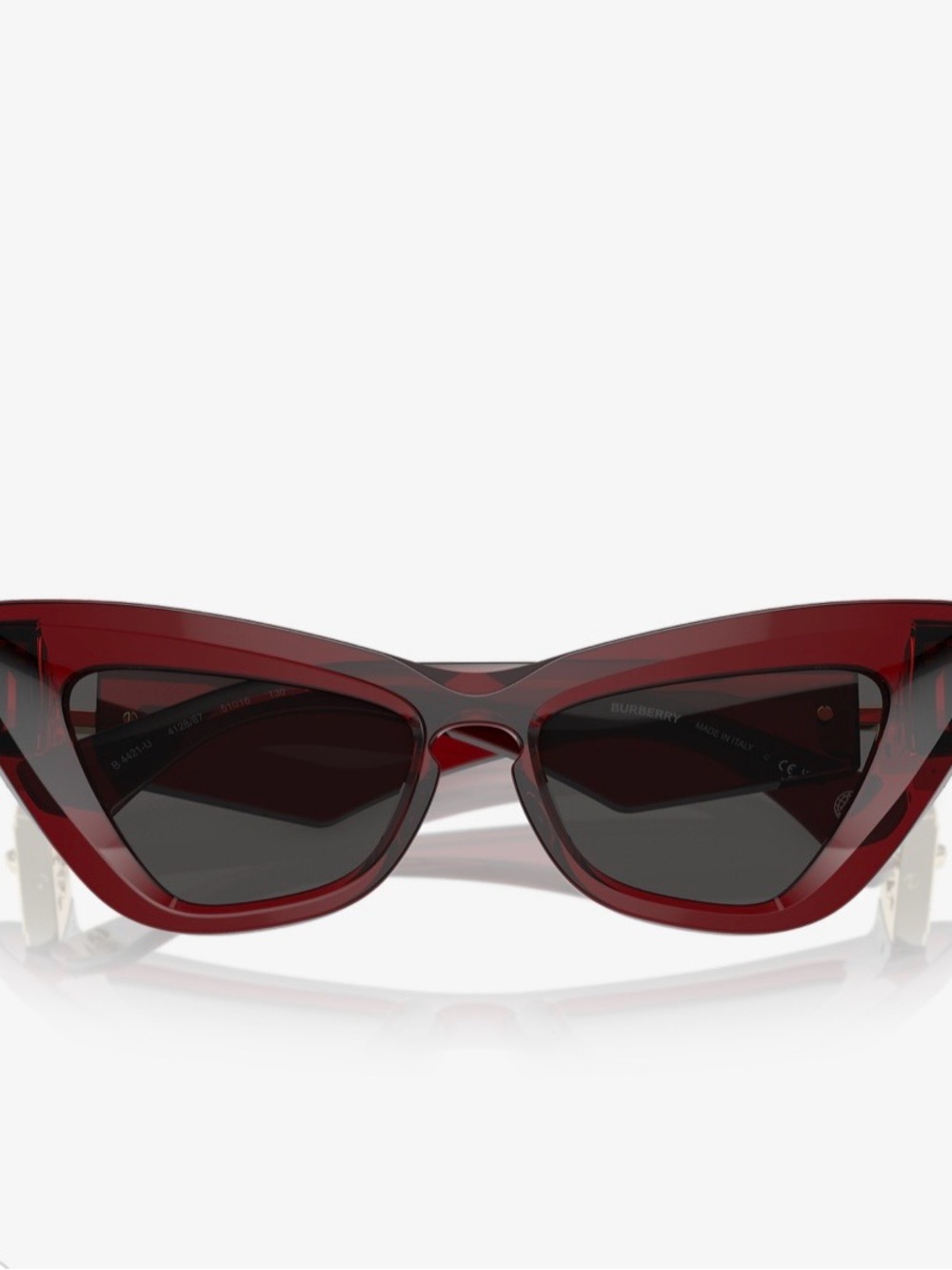 Burberry BE4421U Cat-Eye Sunglasses – Red/Burgundy - Picture 6 of 14